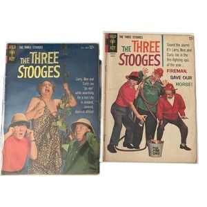 Vintage Three Stooges Comics Set of 2